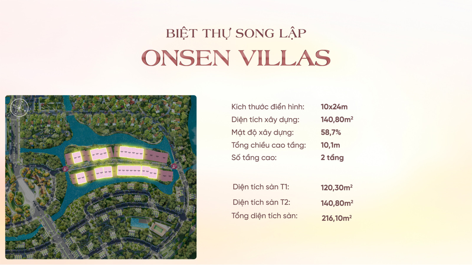 Thông tin biệt thự song lập Onsen Ecovillage Saigon River Nhơn trạch