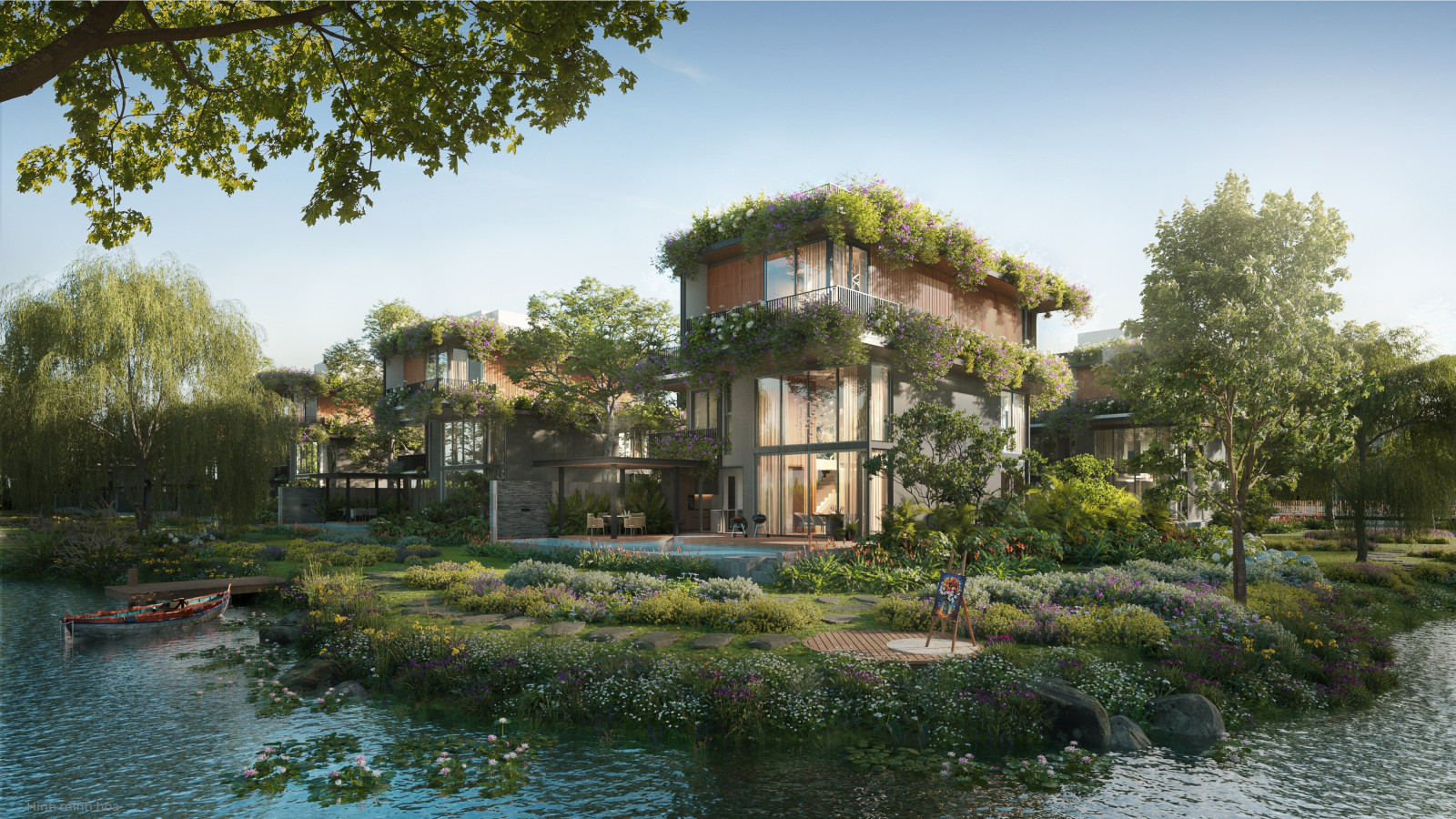 Mặt bằng, giá bán nhà liên kế vườn biệt thự song lập Ecovillage Saigon River