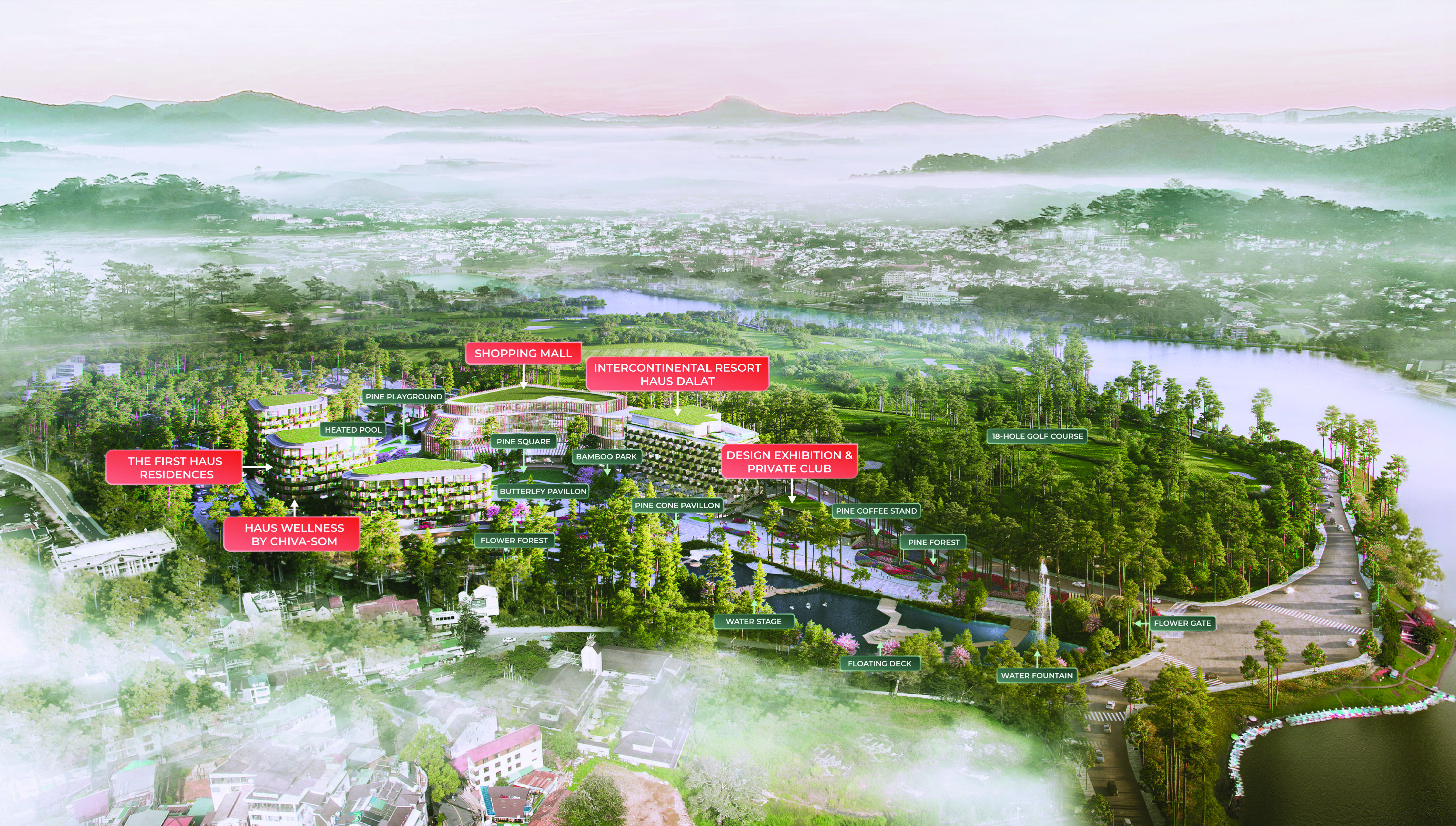 Haus Da Lat nằm trước mặt hồ Xuân Hương, TP Đà Lạt