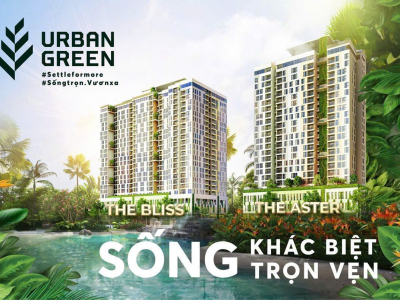 7.2 Tỷ Căn hộ 3PN Urban Green đối diện Vạn Phúc City B08.18 118m2, Ưu đãi nội thất 350 triệu + 1 năm PQL + Trả góp 0%