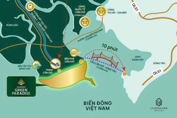 Vingroup làm cầu vượt biển, Cần Giờ đi Vũng Tàu chỉ còn 10 phút